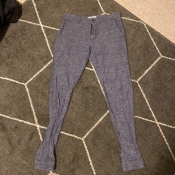 Express chambray linen blend joggers - Picture 1 of 2